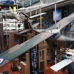 Hanging aircraft at the Science and Technology Galleries at the National Museum of Scotland