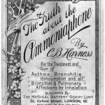 A 19 century print advertisement entitled the truth about the ammoniaphone