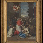 Oil painting of Carlo Borromeo ministering to plague victims