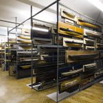 Colour photograph of museum collections in storage