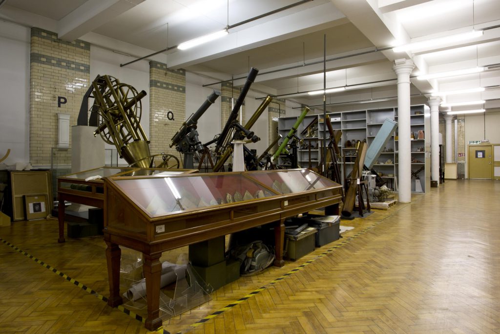 Colour photograph of museum collections in storage