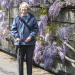 Colour photograph of Anita McConnell in the Basel Botanical Gardens