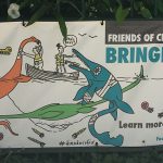 Colour photograph of an information poster from Friends of Crystal Palace dinosaurs