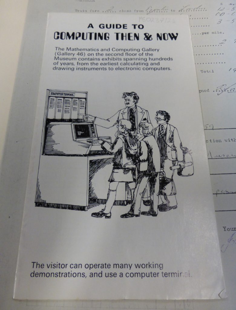 Pamphlet entitled a guide to computing then and now