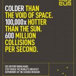 A marketing poster for the Collider exhibition
