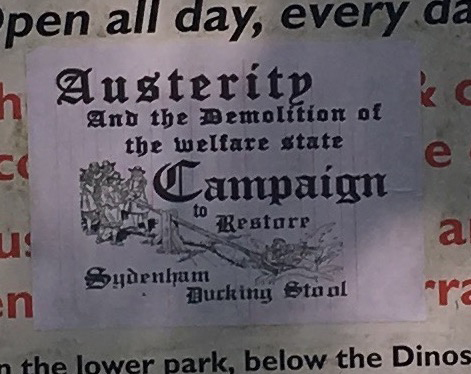 Fly poster relating to austerity