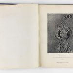 Top down photograph in a book of a plaster model of a crater entitled Copernicus