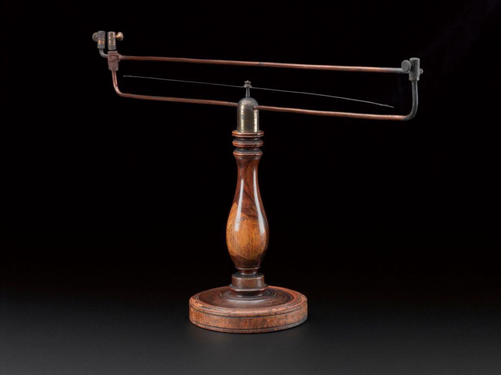 Colour photograph of a compass needle from 1828