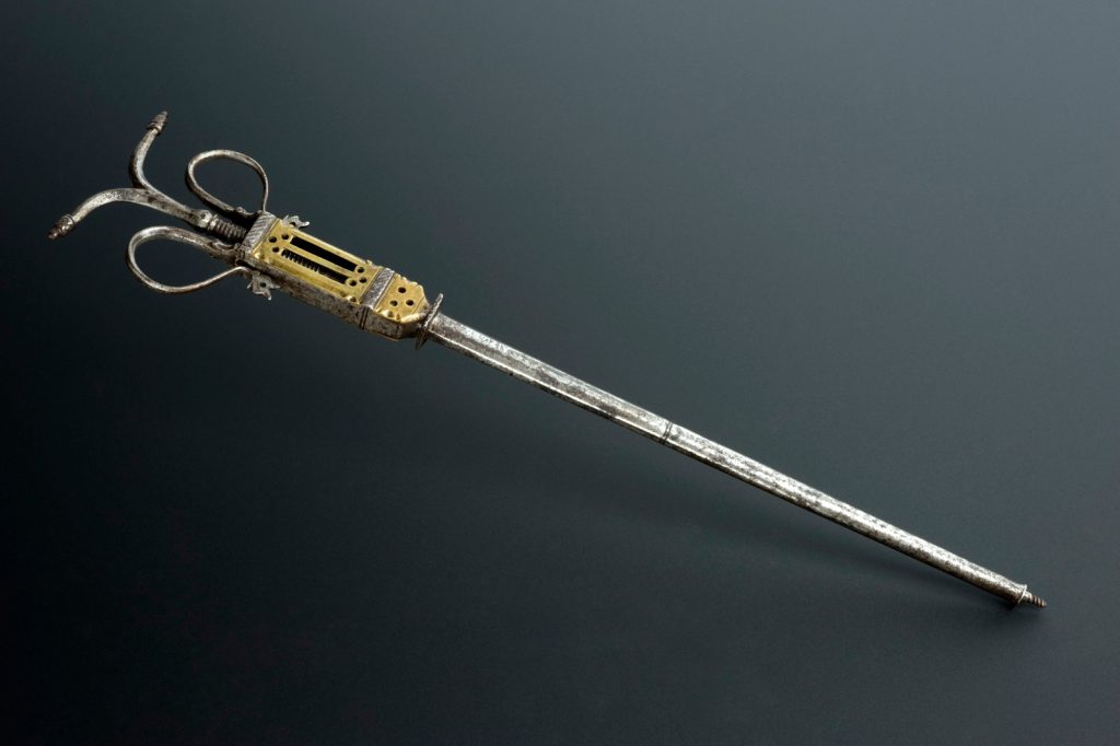 Bullet extractor made of steel and brass from sixteenth century Europe