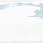 Simple watercolour painting in blue of a cloud