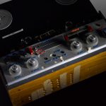Colour photograph of a Revox A77 tape recorder modified for continuously variable playback