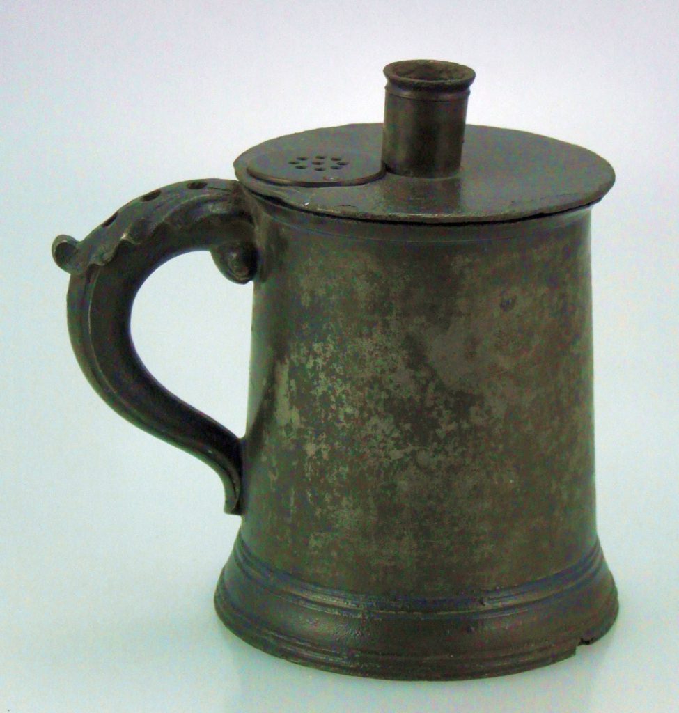 Colour photograph of a pewter inhaler from 1778