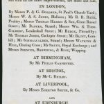 Advertising leaflet giving the names of patent kaleidocope makers across Great Britain