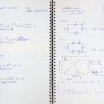 Two pages of research notes from a notebook belonging to a graphene researcher