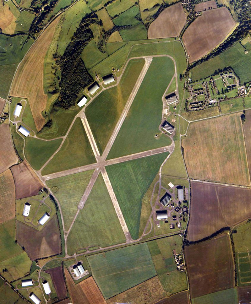 Aerial view of the object storage buildings and land at Wroughton