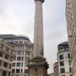 Colour photograph of Sir Christopher Wren's Monument to the Great Fire of London