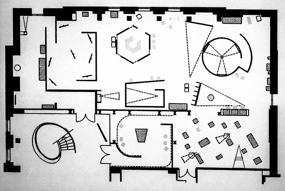 Floorplan diagram of the This is a Voice exhibition at the Wellcome Collection