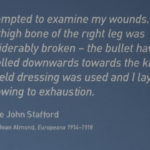Soldiers quote displayed in the Wounded exhibition