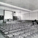 Black and white photograph of a lecture hall at the Royal Society of Medicine in 1912
