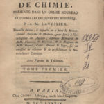 Front cover of the Elementary Treatise on Chemistry from 1789