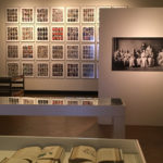 Colour photograph of a medical gallery exhibition with wall mounted photographs