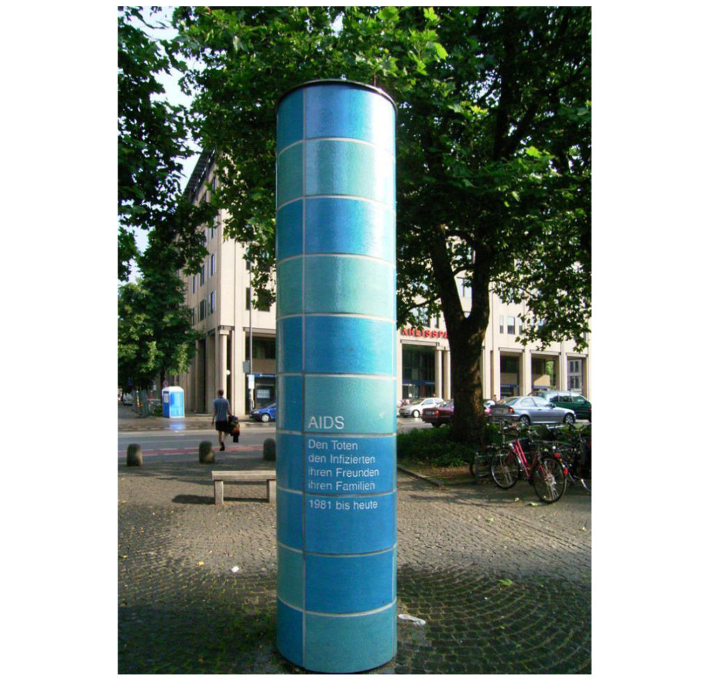 Colour photograph of an AIDS memorial in Munchen
