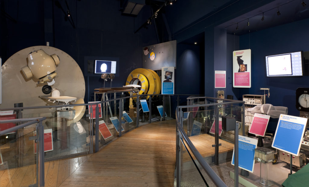 Colour photograph of The Rise of Medicine museum gallery display