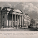 Print of an engraving of the New College of Physicians in London