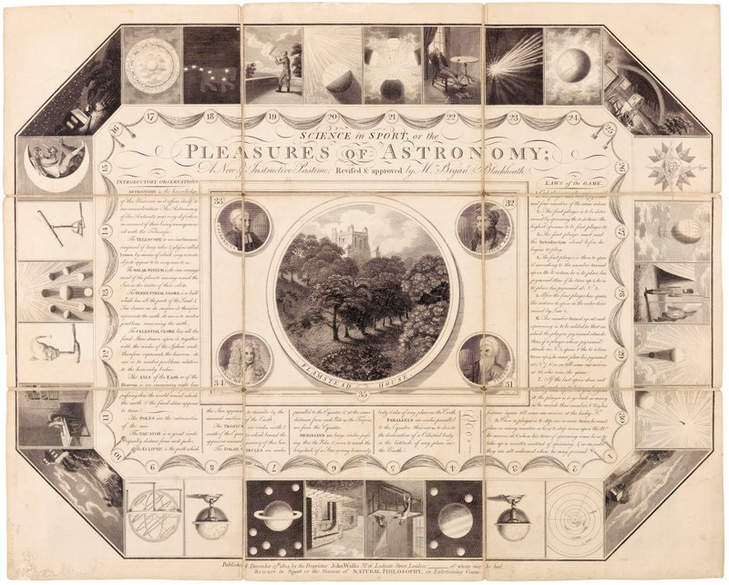 A board game entitled Science in Sport or the Pleasures of Astronomy
