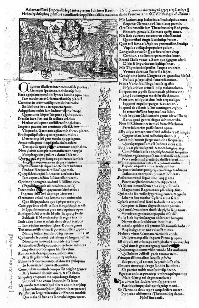 Page from the earliest printed literature on syphilis fifteenth century