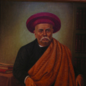 a painted portrait of Dr Bhau Daji (1822–1873) by P D Parasnis