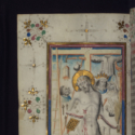 Page from the Loftie Hours book showing Christ the man of sorrows