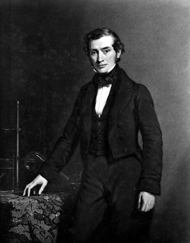 Engraved portrait of Thomas Graham in 1855