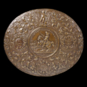 Die stamped copper Jean Dassier plaque from 1700