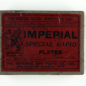Colour photograph of a package of photographic glass plates