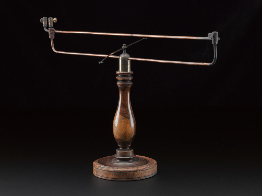 Colour photograph of Orsteds apparatus for showing the effect of an electric current on a magnetic needle