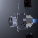 Video still of the BepiColombo launch to Mercury animation