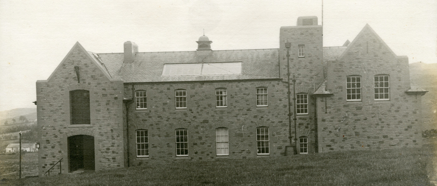 Black and white photograph from 1910 showing the main building of Eskdalemuir Observatory