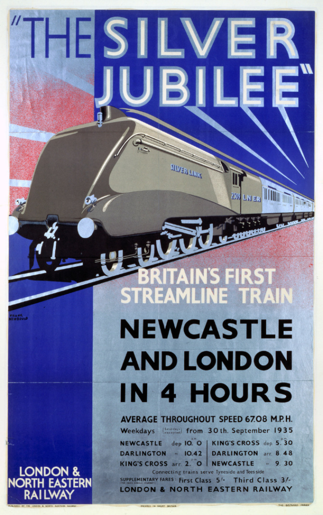 Poster for the Silver Jubilee streamline train from 1935