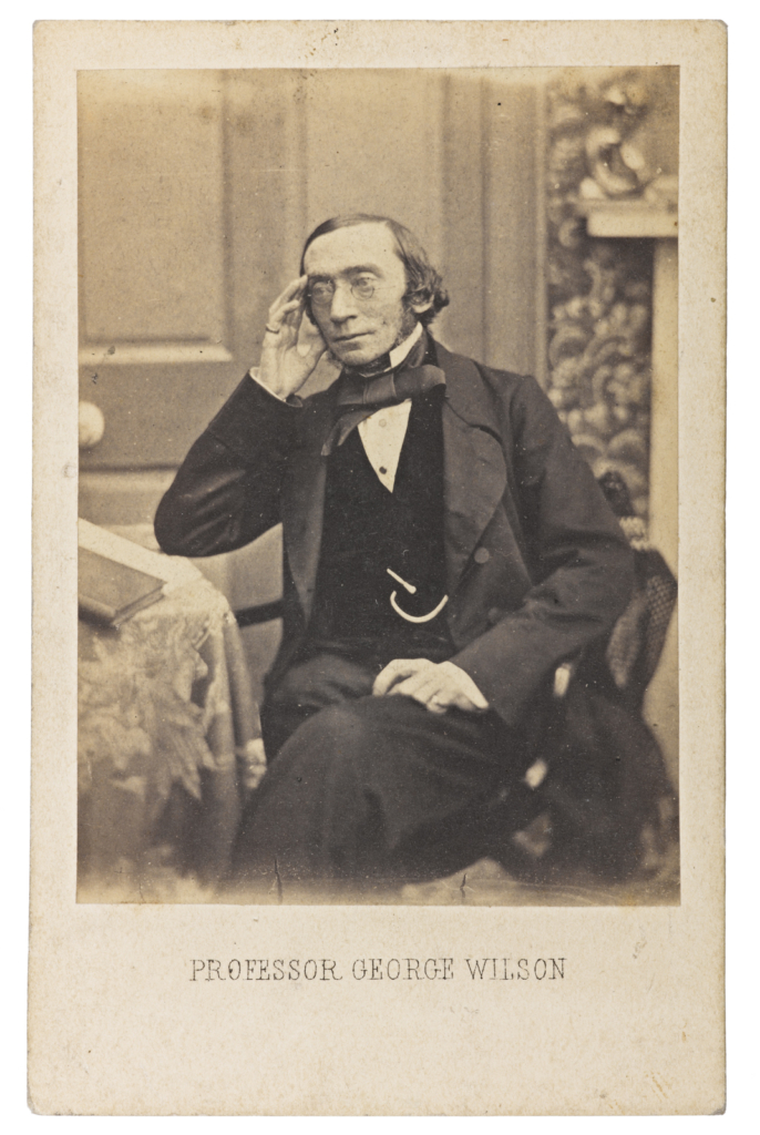 Sepia portrait photograph of Professor George Wilson