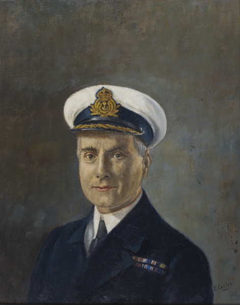 Oil painting portrait of a naval Captain