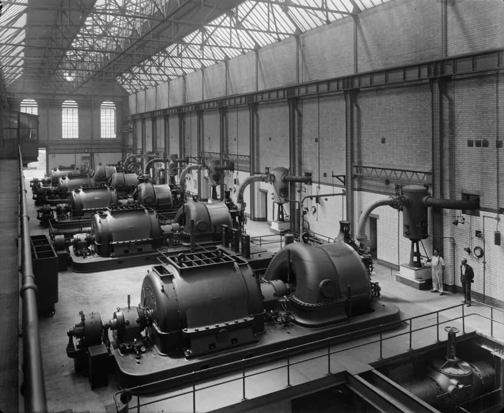 Black and white photograph of the London And South Western Railway Power Station