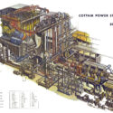 A sectioned drawing of what the control desk controlled within Cottam Power Station