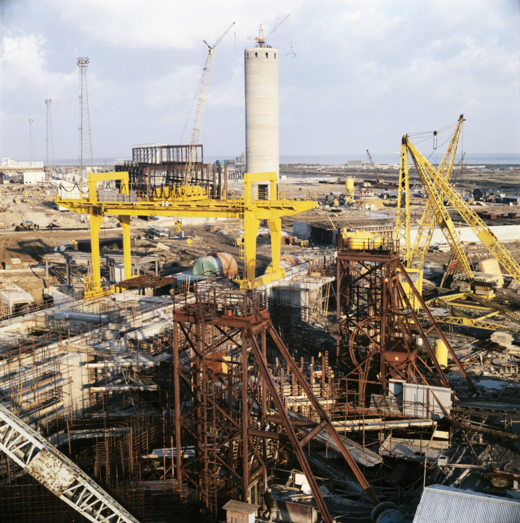 Colour photograph of the construction site of the Isle of Grain Power Station
