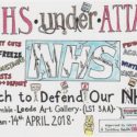 Poster for a protest march to defend the NHS