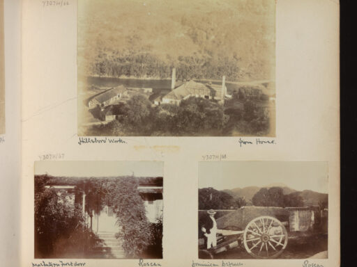 Faded photographs of Hillsborough slave plantation