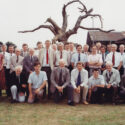 Colour photograph of members of the materials and structures department at DRA Farnborough in 1992