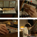 Colour photographs of Svetlana Maraš playing the Synthi 100 in concert