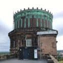 Colour photograph of the view of one of the domes at Royal Observatory Edinburgh