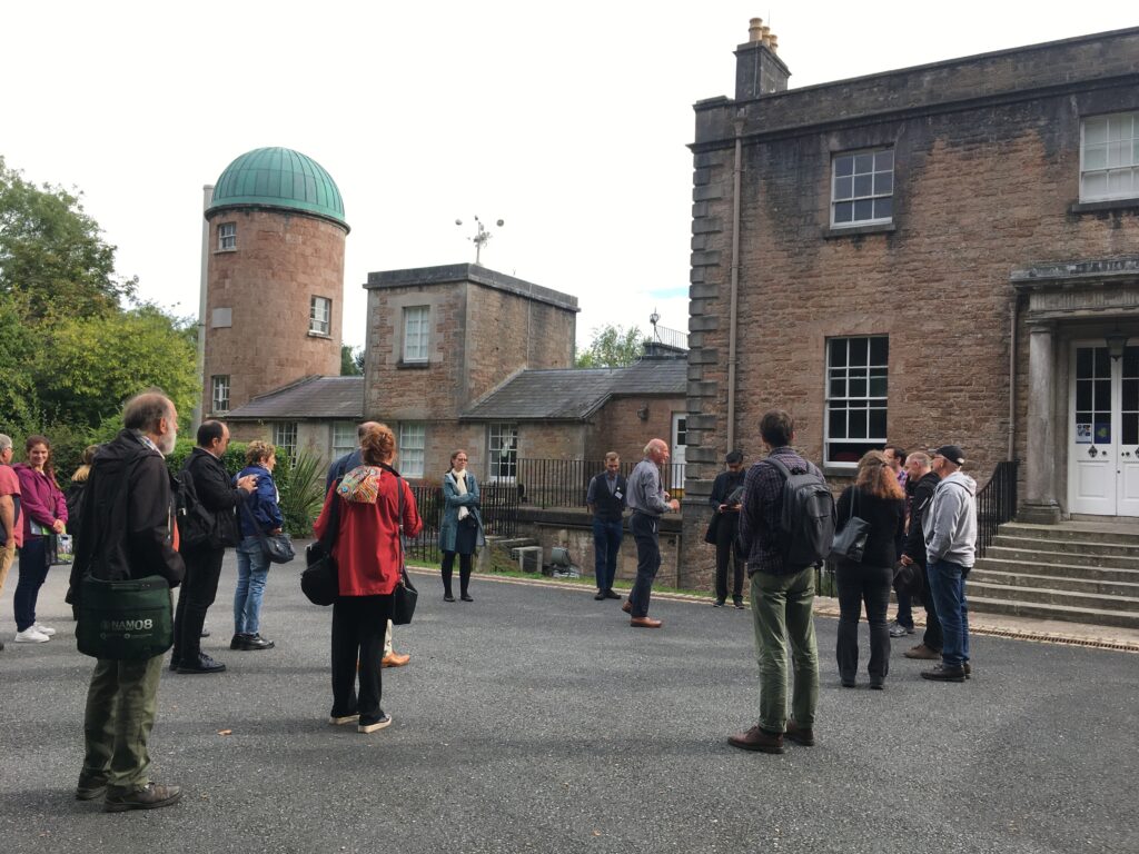 Colour photograph of workshop delegates enjoying a tour of Armagh Observatory